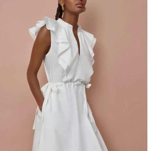 G. Label Dresses & Skirts - Goop G. Label by goop Connie Ruffle Mid-Length Dress White Size 14